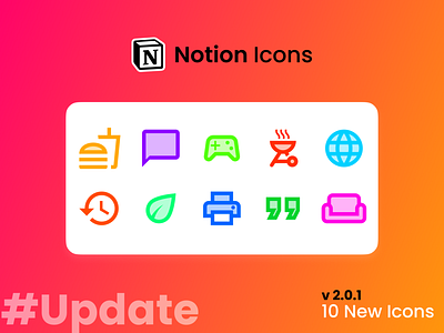 Notion Icons Update #1 clean figma flat freebie freebies icons illustration illustrator logo minimal notion