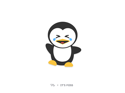 Laughing Penguin animal animals avatar avatars clean emoji figma flat graphics designer icon illustration illustrator laughing linux minimal penguin tux vector