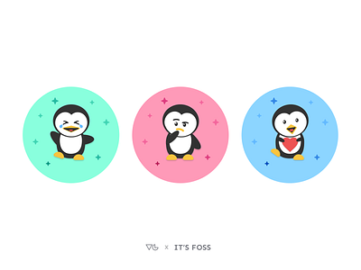 Penguin Avatars animal animals art avatar avatars clean emoji emojis emotion emotions figma flat graphics designer identity illustration illustrator linux minimal tux vector