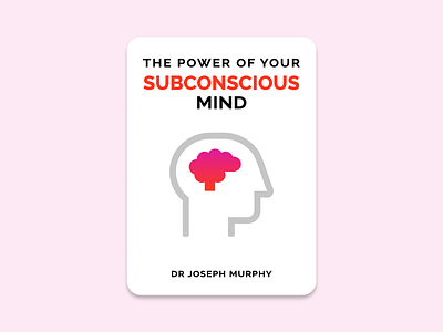 Minimal Book Cover - The Power of your subconscious mind book book cover books clean cover design figma flat illustration minimal minimalism minimalist