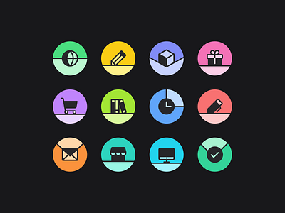 Links project - icons exploration - Dark mode