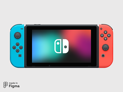 Nintendo Switch - 3D Illustration 3d console figma illustration made in figmal nintendo nintendo switch