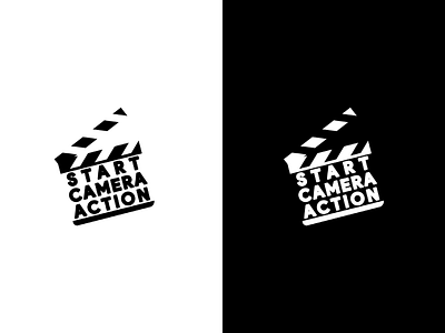 Start Camera Action Brand Logo entertainment film flat graphics designer illustrator monochrome movie movies photoshop short film youtube