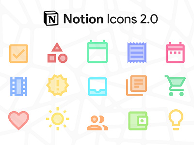 Notion Icons 2.0 clean flat freebie freebies google icon icons illustration illustrator logo minimal notion photoshop ui