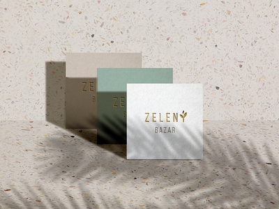 Logo design - Zelený bazar botanic botanical branding business card business card design green identity logo design mockup plant typography visit card