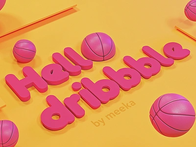 Hello world! 3d debut debutshot hello hellodribble illustration