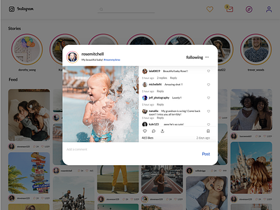 Re-design: Instagram instagram redesign web