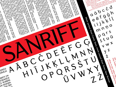 Sanriff typeface semi serif type type design typography
