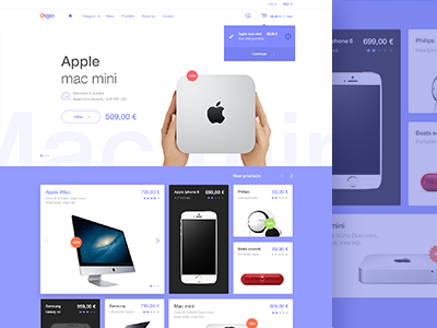 E-commerce design apple clean computer ecommerce header layout metro product shop store web webdesign