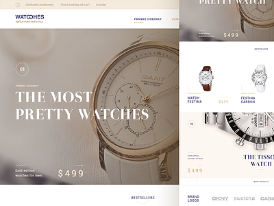 Watches luxury homepage e commerce footer fresh gold jewelry layout luxury price search store watches web design