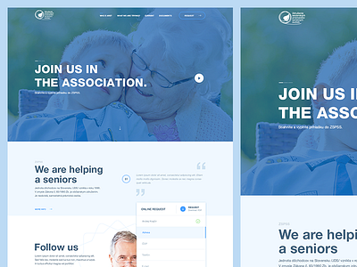 Senior web homepage clean doctor form health life minimalism seniors slides web design