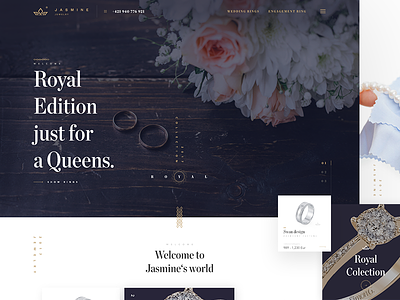 Jewelry store - web design fashion gold handmade homepage jewelry luxury ring shop slovakia store web design wedding