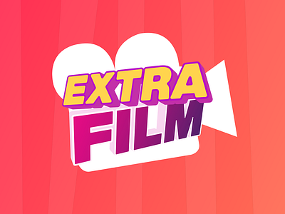 Extra Film 3d branding cinema design logo student tv tv channel tv show tv shows vector