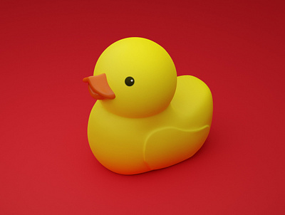 Rubber duck 3d 3dart artist character duck toy toys