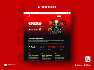 Welcome to Box Box Club! design f1 formula1 website