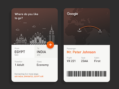 Daily UI #8 - Google Flights booking clean eticket flights google idea maximum minimal modern travelling