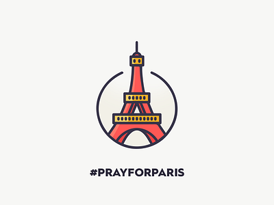Pray for paris dove eiffel france illustration love paris pray prayforparis tower vector