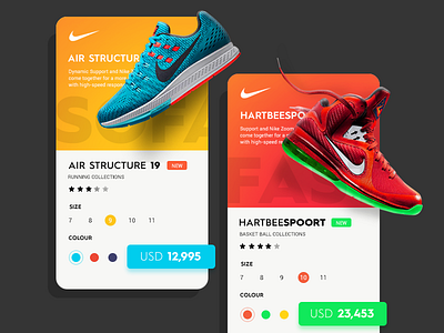 Daily UI #15 - Nike Cards