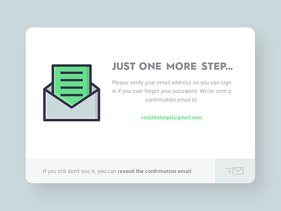 Daily UI #34 - Account Confirmation confirmation envelop freebie geometric illustration mail psd responsive subscription success thank you