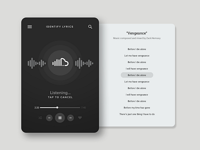 Daily UI #47 - Music ID 2d batch branding clean design flat music player sound cloud ui web widget