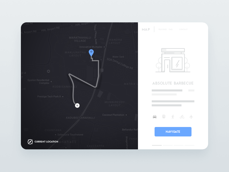 Daily UI #49 - Navigation maximum flights eticket travelling booking idea google modern minimal clean