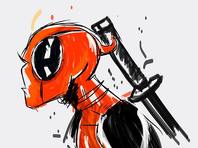 Deadpool adobe deadpool draw hero sketch