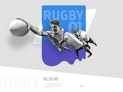 Play banner card clean heroimage minimal poster rugby sports talent view