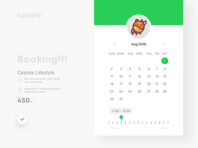 TailsLife: Booking