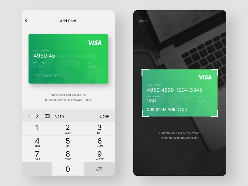 TailsLife: Add/Scan Card by Ranjith Alingal for tailslife on Dribbble