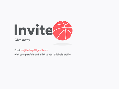 2 Dribbble Invite 2d ball character dribbble invitation invite