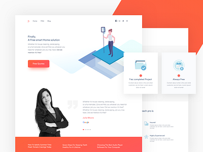 Zyra l Feature & Testimonials homepage icon illustrations landing layout mobile page payment process responsive web website