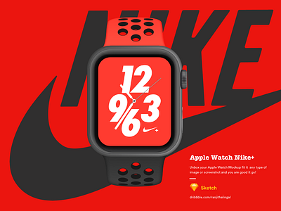 Nike+ apple applewatch device free freebies nike psd sketch