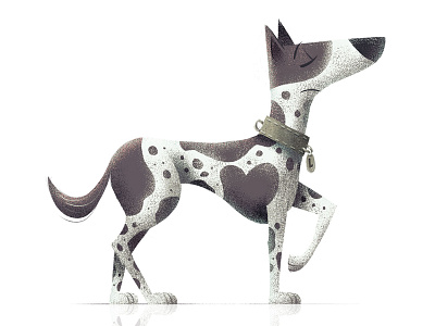 The ice-queen dog illustration illustrator photoshop stylized texturebrush