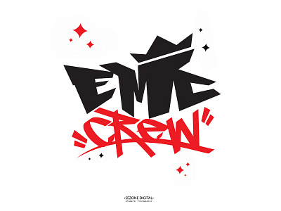 Emc Crew apparel design graffiti logo logotype tag vector