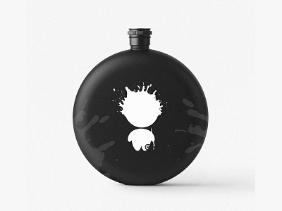 INK Bottle branding logo minimal negative space prototype