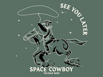 See You Later cowboy logo space space cowboy