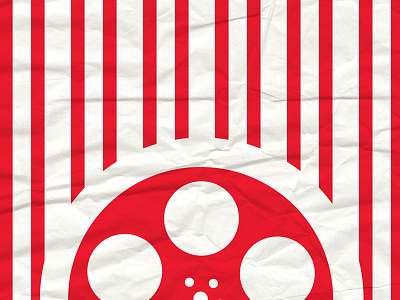 Popcorn Bag bag movies popcorn print red texture