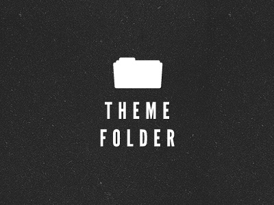 Theme Folder Logo black logo simple vintage white