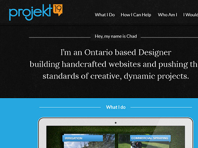 P19 Re-Design 2013 blue portfolio redesign website