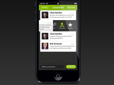 Chadder App app interface iphone ui ux