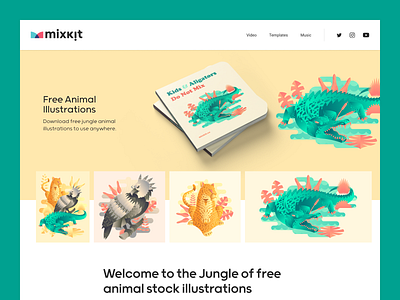 Free jungle stock illustration page design