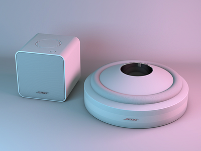 3D Bose Speaker Mockup bose mockup render speaker