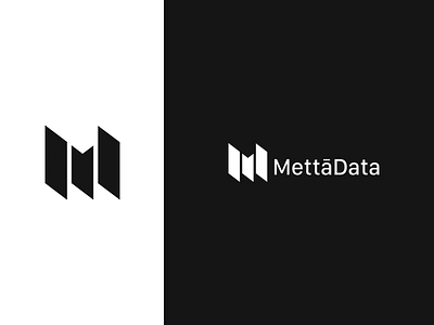 Mettadata brand identity branding branding designer bw logo