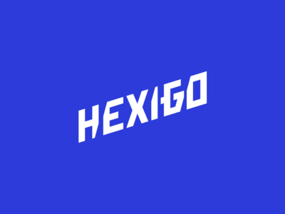 Hexigo custom type design for sports brand blue brand branding branding and identity branding design design logo sports typography