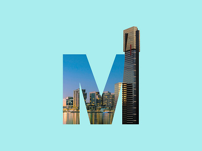 M is for Melbourne design design art letter art melbourne photo photoshop