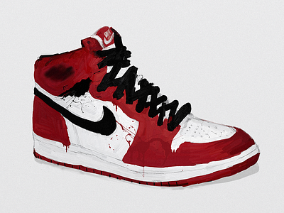 Air Jordan 1 Retro High OG "Chicago" illustration jordan kicks nike painting sneakers