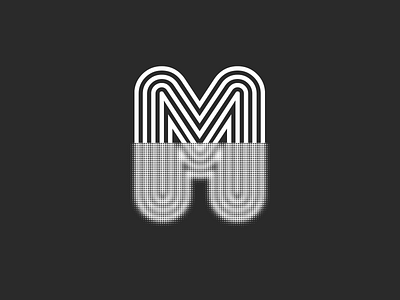 Letter M - Typographic treatment design halftone magazine print type type art typography