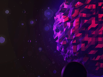 Low Poly Space cinema4d low photoshop poly space