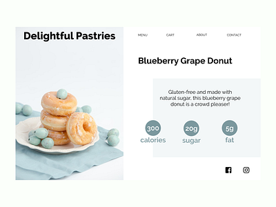 Pastry Site design donut donuts order order food pastry ui ux web