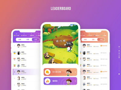 Leaderboard UI ui ux 设计